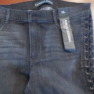NWT Express lace up skinny jeans
